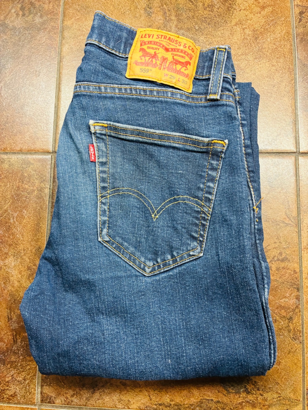 Levi's Men's Dark Blue Slim Straight Denim Jeans